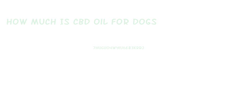 How Much Is Cbd Oil For Dogs