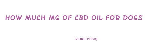 How Much Mg Of Cbd Oil For Dogs