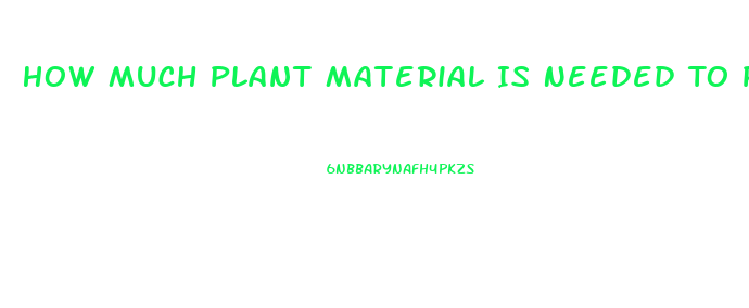 How Much Plant Material Is Needed To Produce An Ounce Of Cbd Oil