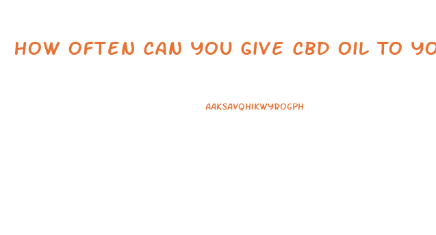 How Often Can You Give Cbd Oil To Your Dog