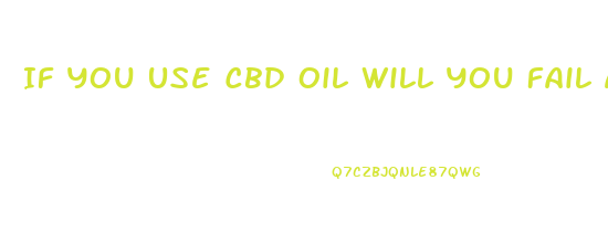 If You Use Cbd Oil Will You Fail A Drug Test