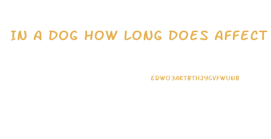 In A Dog How Long Does Affect Of Cbd Oil Last