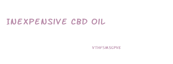 Inexpensive Cbd Oil