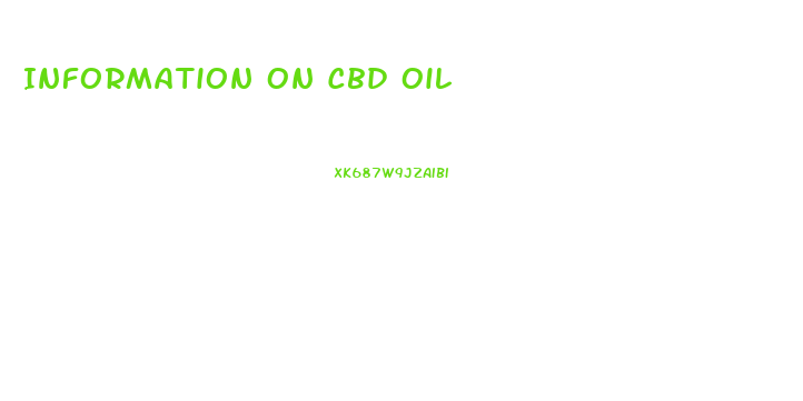 Information On Cbd Oil