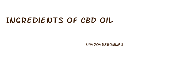 Ingredients Of Cbd Oil