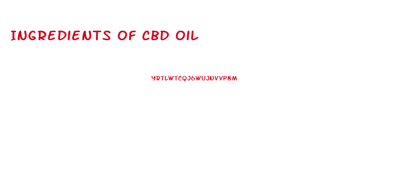 Ingredients Of Cbd Oil