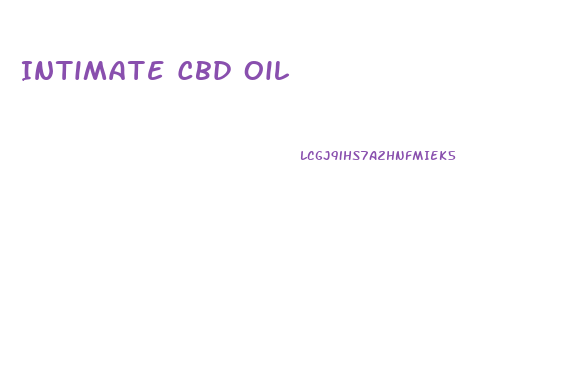 Intimate Cbd Oil