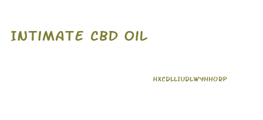 Intimate Cbd Oil