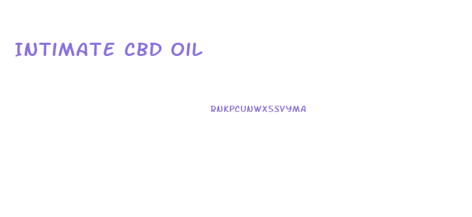 Intimate Cbd Oil