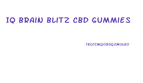 Iq Brain Blitz Cbd Gummies