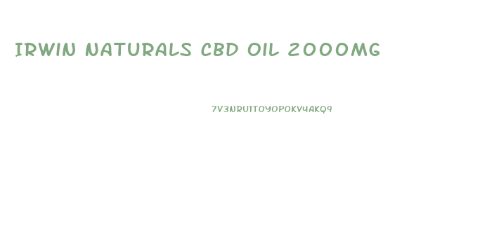 Irwin Naturals Cbd Oil 2000mg