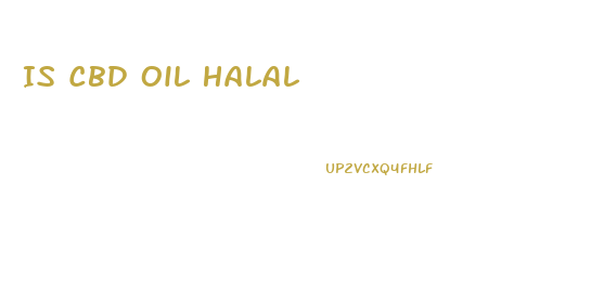 Is Cbd Oil Halal
