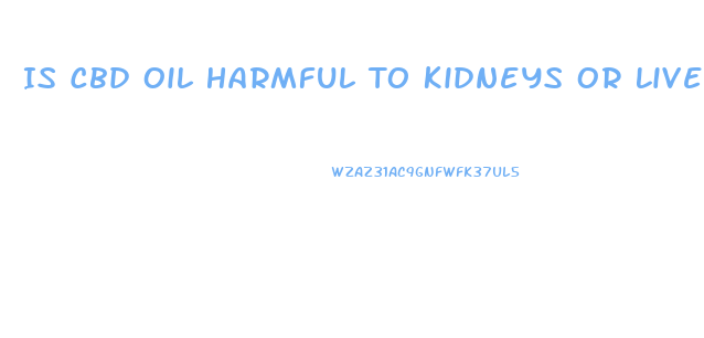 Is Cbd Oil Harmful To Kidneys Or Liver