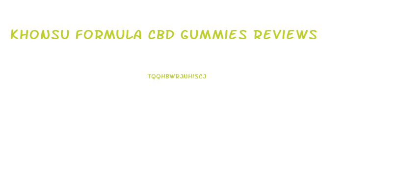 Khonsu Formula Cbd Gummies Reviews