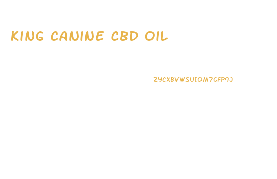 King Canine Cbd Oil
