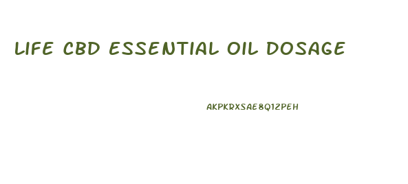 Life Cbd Essential Oil Dosage