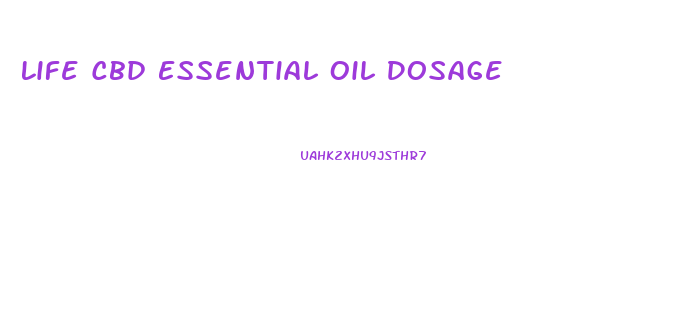 Life Cbd Essential Oil Dosage