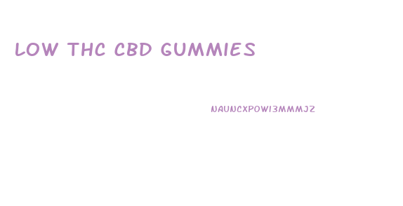 Low Thc Cbd Gummies