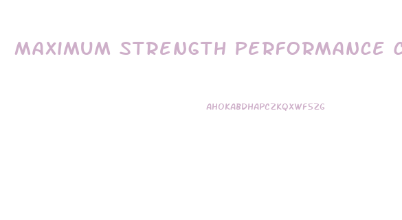 Maximum Strength Performance Cbd Gummies 300mg