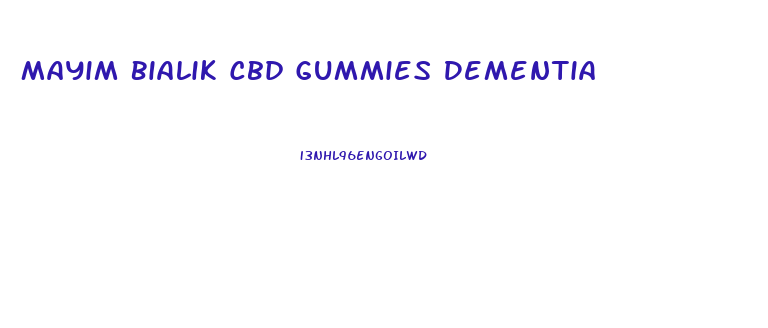 Mayim Bialik Cbd Gummies Dementia