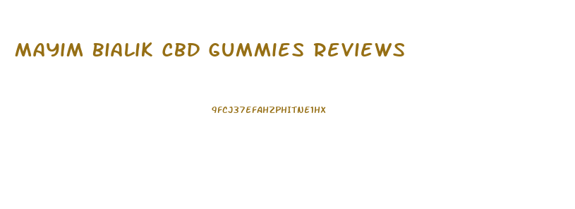 Mayim Bialik Cbd Gummies Reviews