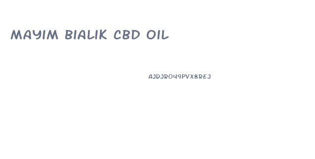 Mayim Bialik Cbd Oil