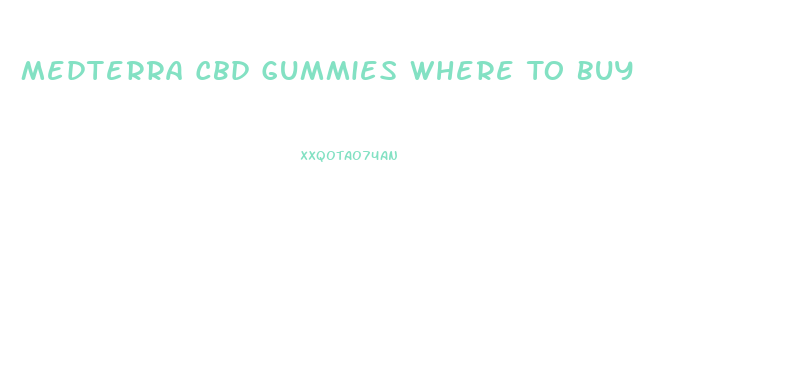 Medterra Cbd Gummies Where To Buy