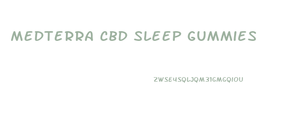 Medterra Cbd Sleep Gummies