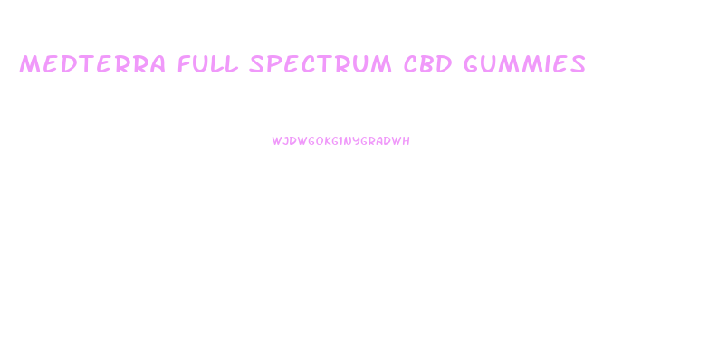 Medterra Full Spectrum Cbd Gummies