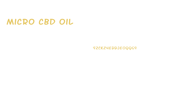 Micro Cbd Oil