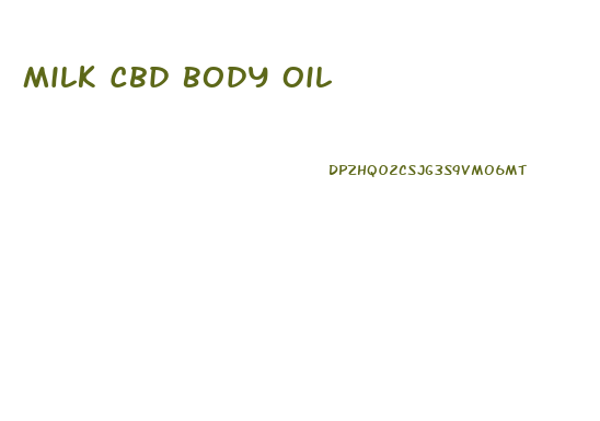 Milk Cbd Body Oil