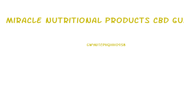 Miracle Nutritional Products Cbd Gummy Bear Bottle Informational Sheet