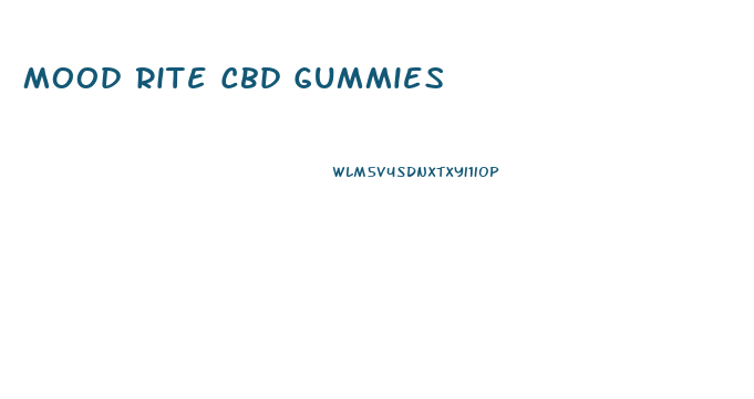 Mood Rite Cbd Gummies