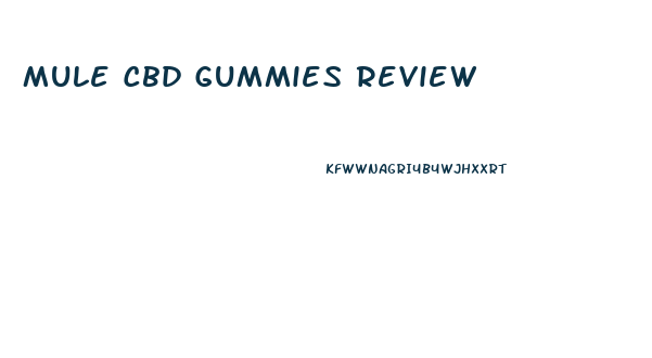 Mule Cbd Gummies Review