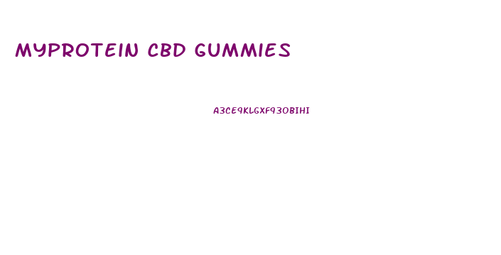 Myprotein Cbd Gummies