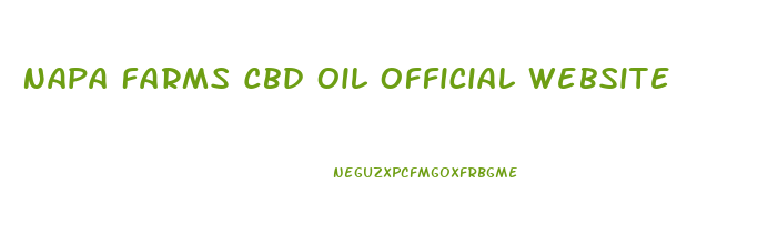 Napa Farms Cbd Oil Official Website