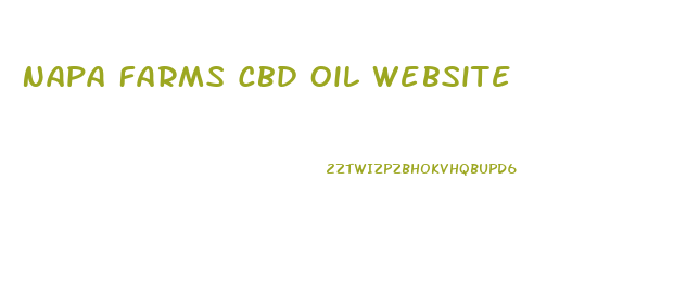 Napa Farms Cbd Oil Website