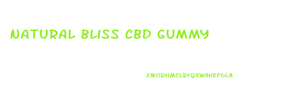 Natural Bliss Cbd Gummy