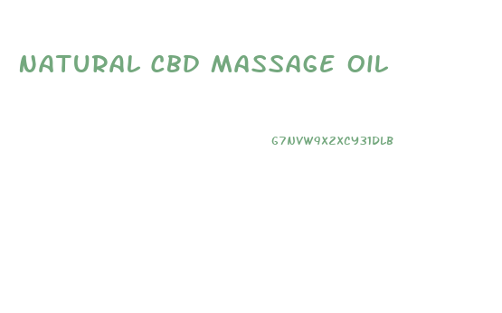 Natural Cbd Massage Oil