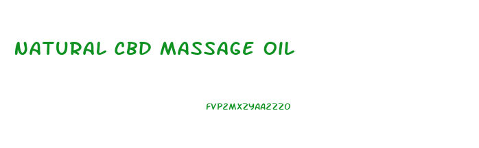 Natural Cbd Massage Oil