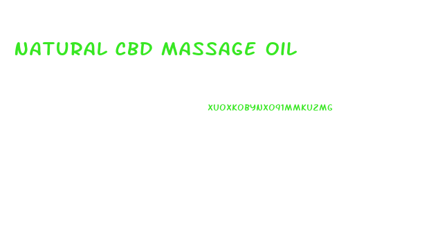 Natural Cbd Massage Oil