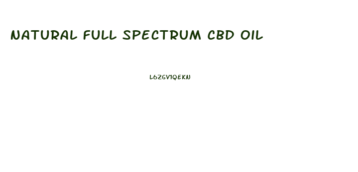 Natural Full Spectrum Cbd Oil