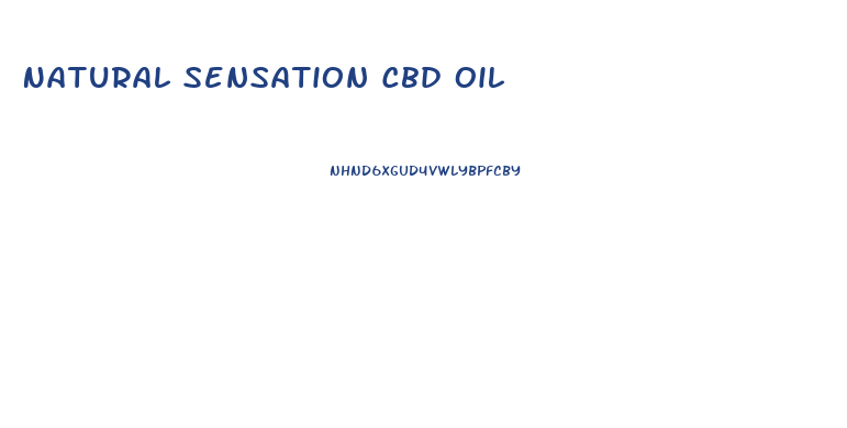 Natural Sensation Cbd Oil