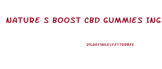 Nature S Boost Cbd Gummies Ingredients