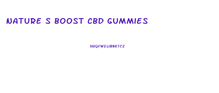 Nature S Boost Cbd Gummies