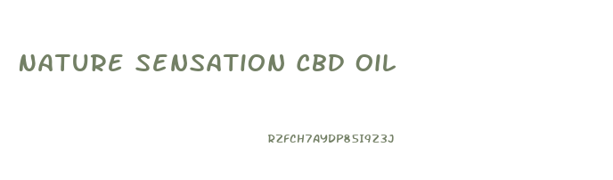 Nature Sensation Cbd Oil