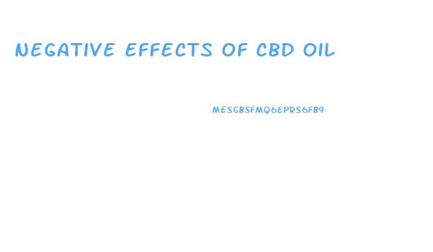 Negative Effects Of Cbd Oil