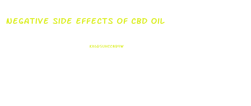 Negative Side Effects Of Cbd Oil