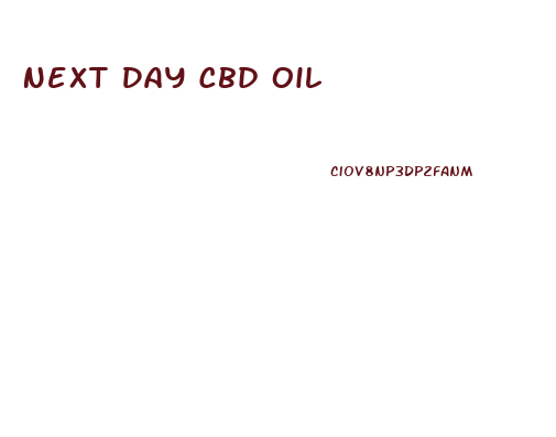 Next Day Cbd Oil