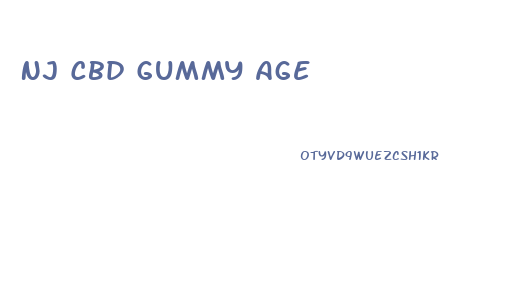 Nj Cbd Gummy Age